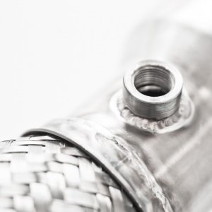 Ford Focus Performance Exhaust - Stainless Works - 3in High-Flow Cats Downpipe - `13-`18